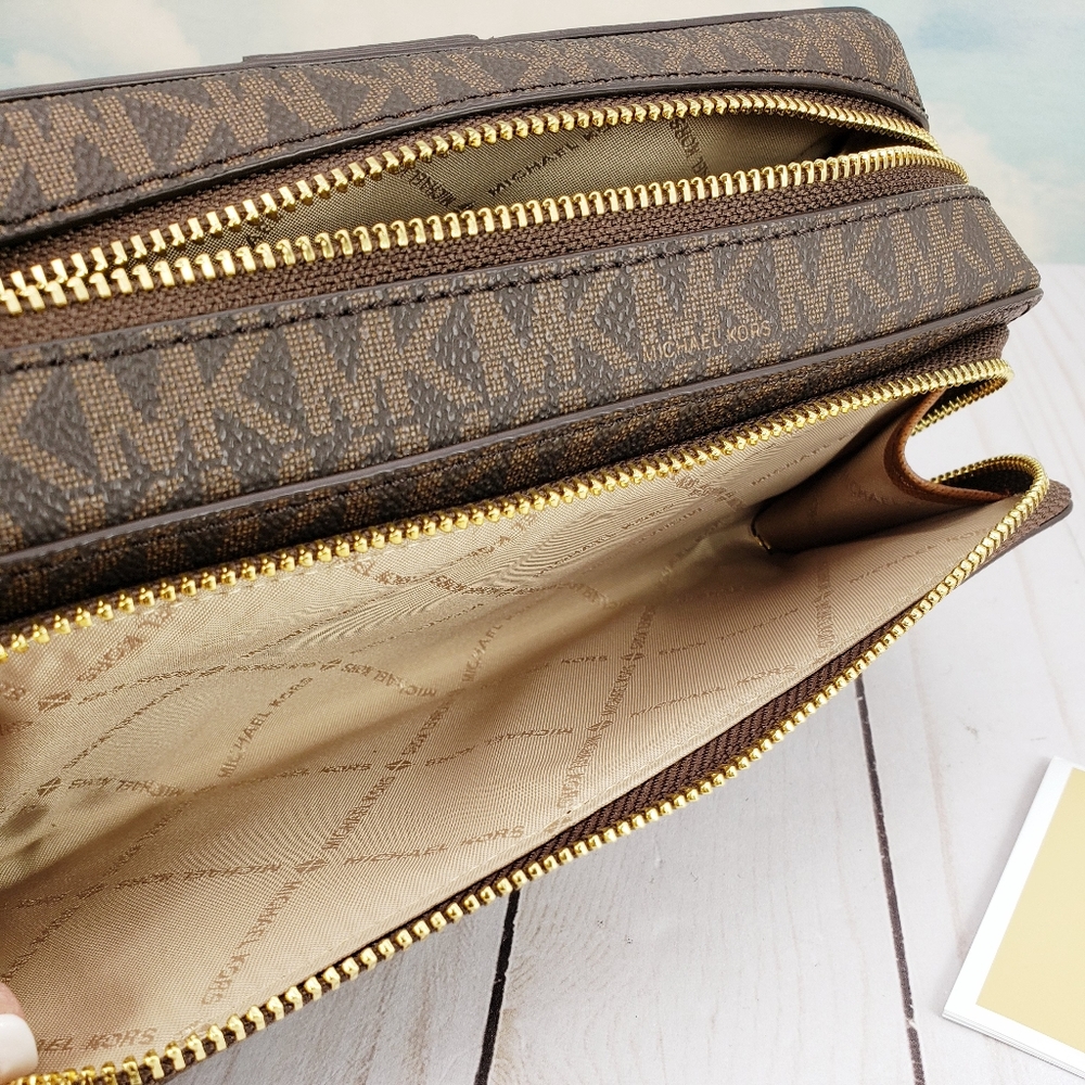 Michael Kors Large Double Zip Travel Pouch - Picture 7 of 8